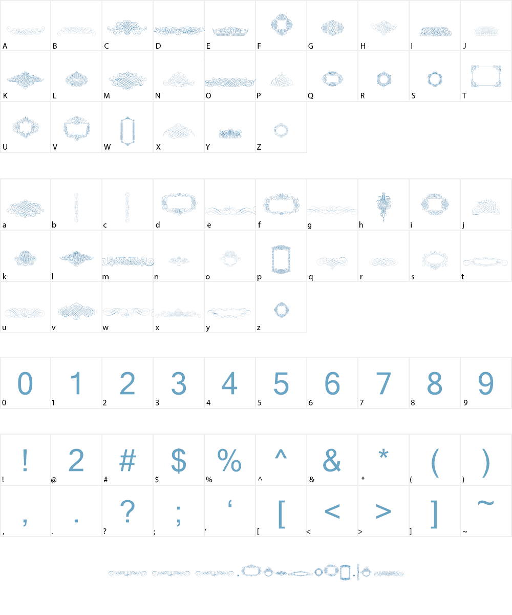 Calligraphia Latina Free Font Character